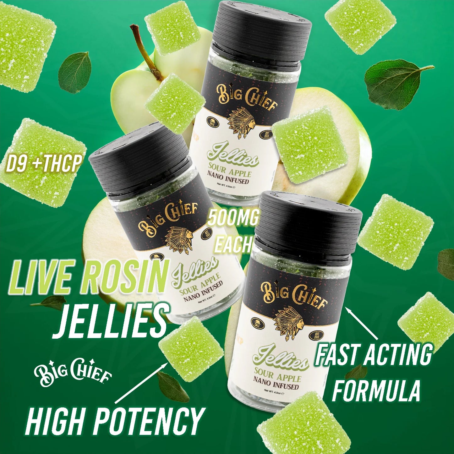GOMITAS BIG CHIEF JELLIES (x30) 15,000 MG