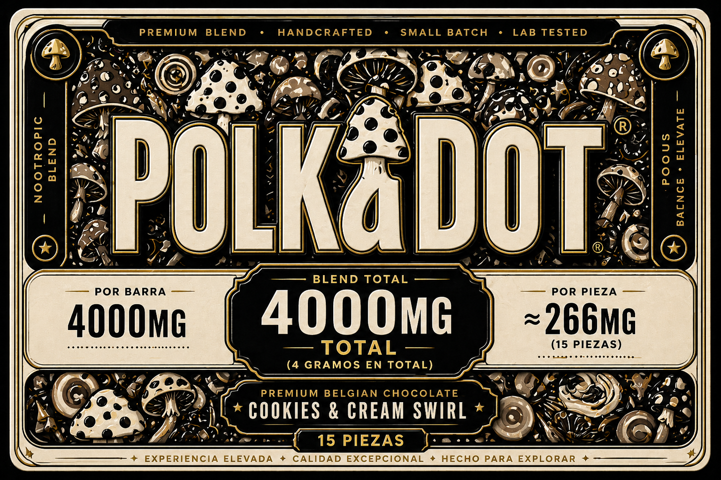 POLKADOT BARRA DE CHOCOLATE (4000 MG) -  -  POLKADOT BARRA DE CHOCOLATE (4000 MG) 